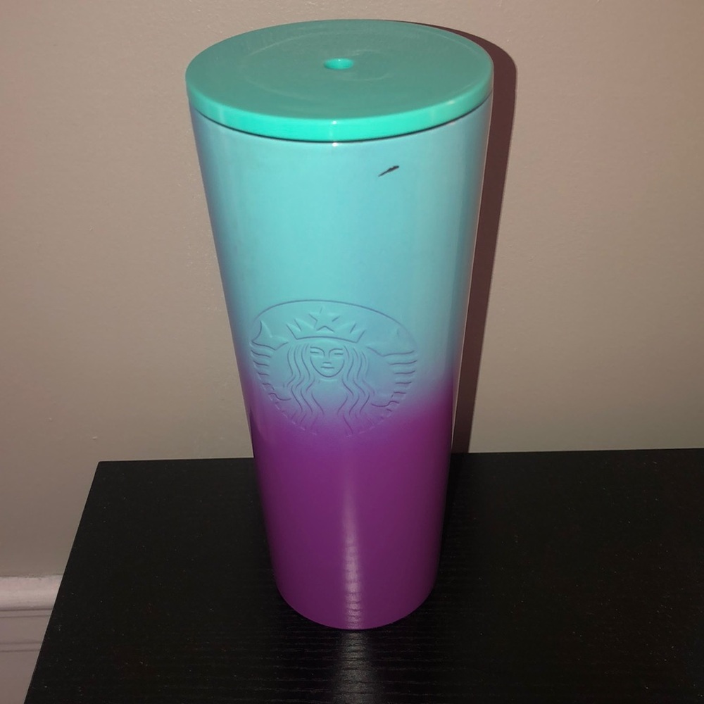 Starbucks 2021  24 oz‎  Stainless steel Tumblr Tumbler Teal Blue purple ombré
